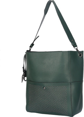 

Fiona Trends Women Casual Green PU Shoulder Bag