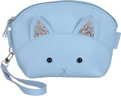 

Giftee Women Casual, Evening/Party Blue PU Sling Bag