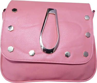 

Hims Women Casual Pink PU Sling Bag
