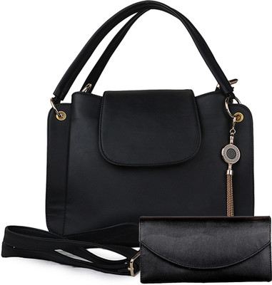 Roseberries Women Formal Black PU Sling Bag