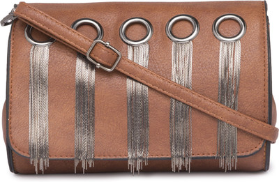 

Satchel Bags Women Casual, Evening/Party Brown PU Sling Bag