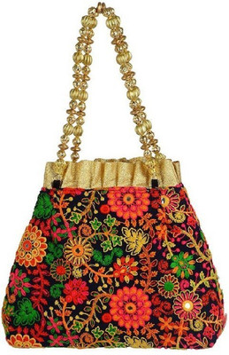 

Super Women Evening/Party Multicolor Silk Sling Bag
