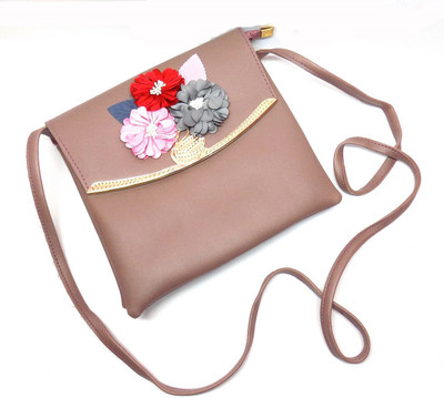 

Ambrosia Women Casual Brown Synthetic Leather Sling Bag