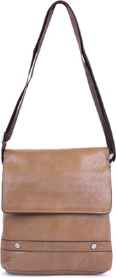

QT Sizzling Women Casual Brown Leatherette Sling Bag