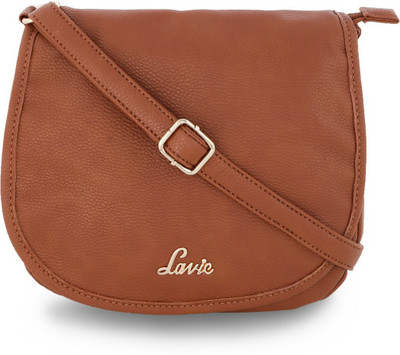 

Lavie Women Casual Brown Polyester Sling Bag