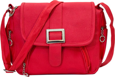 

VIVARS Women Casual Red PU Sling Bag