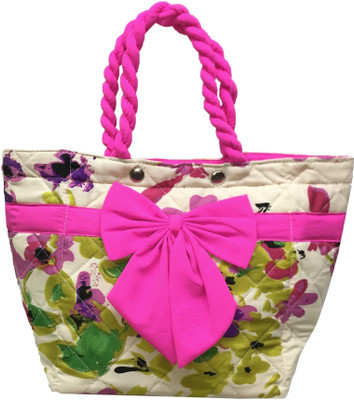 

ixia impex Women Casual Pink Cotton Hand-held Bag