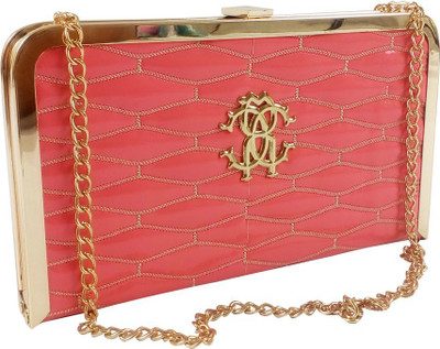

opazo Women Evening/Party Pink Metal, PU Sling Bag