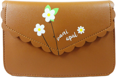 

SB Women Casual Brown Synthetic Leather Sling Bag