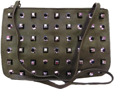 

CrazyHut Women Casual, Evening/Party Green PU Sling Bag