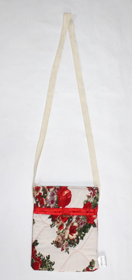 

Star Homz Women Evening/Party White Cotton Sling Bag