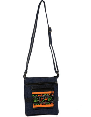 

Utkal Craft House Women Casual Multicolor Denim Sling Bag