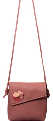 

Gifts Bring Smiles Women Evening/Party Pink Leatherette Sling Bag