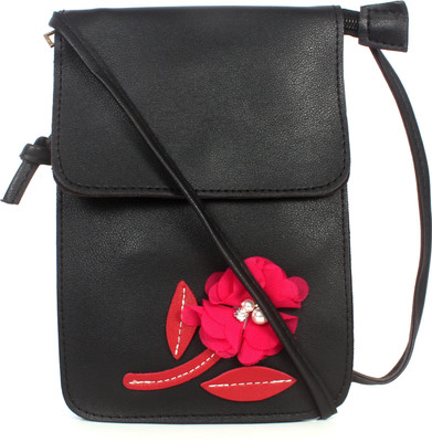 

b4bags Women Casual Black Leatherette Sling Bag