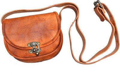 

AD Passion Women Casual Brown Genuine Leather Sling Bag