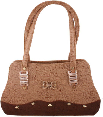 

Awis Women Evening/Party Brown Cotton Hand-held Bag