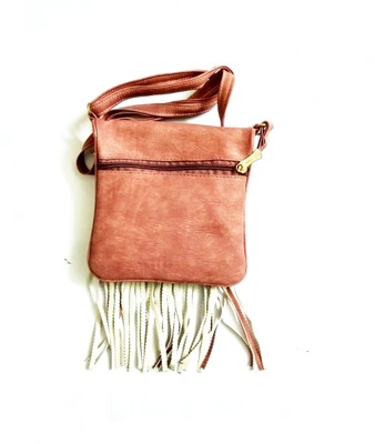 

foreveryoung Women Casual Brown Genuine Leather Sling Bag