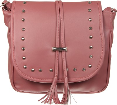 

Adine Women Casual Pink Leatherette Sling Bag