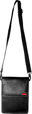 

Justrack Men & Women Formal Black Genuine Leather Sling Bag