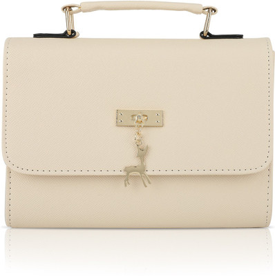 

Fiona Trends Women Evening/Party White PU Sling Bag