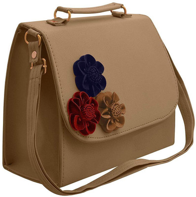 

BUY FOR CHANGE LLP Women Evening/Party Beige PU Sling Bag