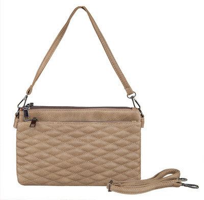 

peaubella Women Casual Khaki Synthetic Leather Sling Bag