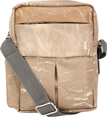 

BumBart Collection Men & Women Evening/Party Tan Leatherette Sling Bag