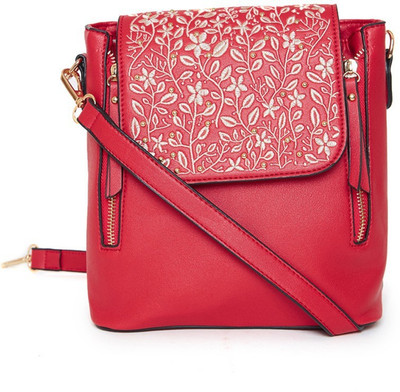 

Chumbak Women Casual, Evening/Party Red PU Sling Bag