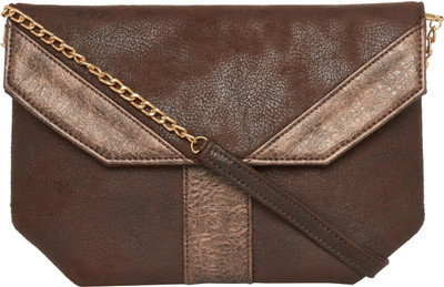 

Tarusa Women Casual, Evening/Party Brown PU Sling Bag