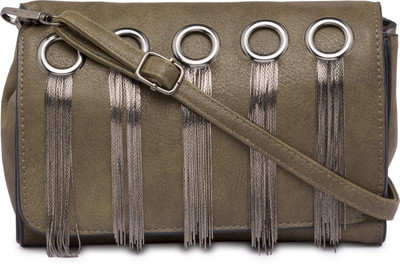 

Satchel Bags Women Casual Green PU Sling Bag