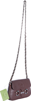 

Yew Leather Labs Women Formal Brown Genuine Leather Sling Bag