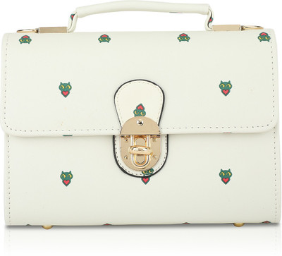 

Fiona Trends Women Evening/Party White PU Sling Bag