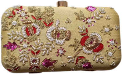 

ADVIKTION GROUP Women Evening/Party Gold Silk Clutch