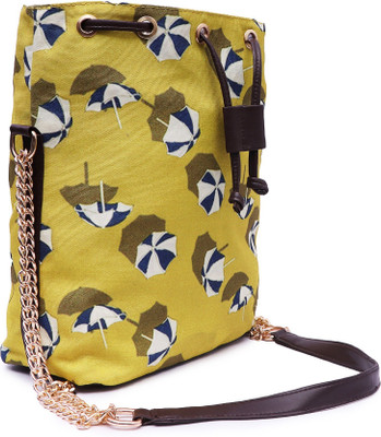 

Suprino Women Casual Yellow Canvas Sling Bag