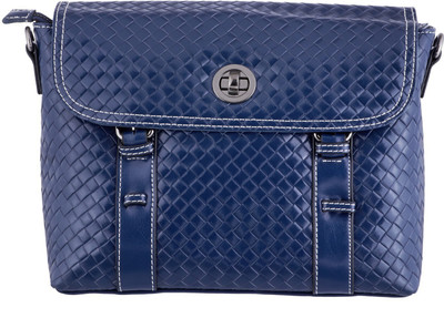 

Soft kiss Women Evening/Party Blue Genuine Leather Sling Bag