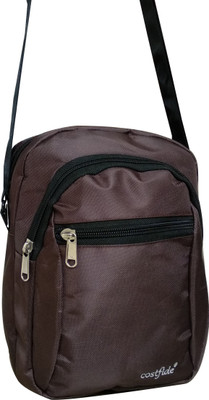 

Costfide Men & Women Casual Brown Nylon Sling Bag