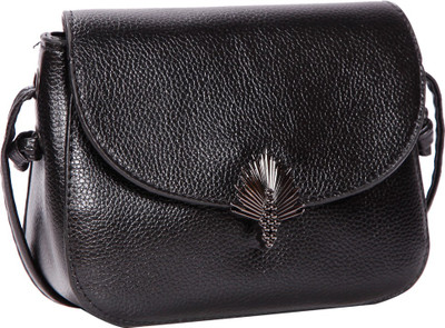 Bagkok Women Casual Black PU Sling Bag