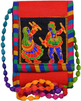 

KRISHNA HANDLOOM Women Casual Red Cotton Sling Bag