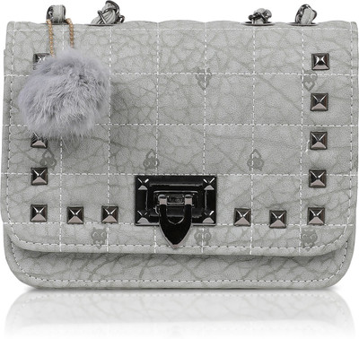 

Fiona Trends Women Evening/Party, Casual Grey PU Sling Bag