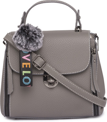 

Satchel Bags Women Casual Grey PU Sling Bag