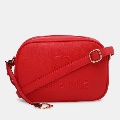 

CARA MIA Women Casual Red PU Sling Bag
