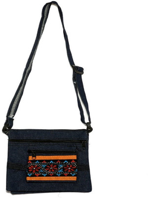

Utkal Craft House Women Casual Multicolor Denim Sling Bag