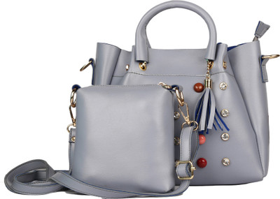 

Dewberries Women Evening/Party, Casual Grey PU Sling Bag