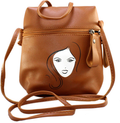 

Skoll Women Casual Tan Synthetic Leather Sling Bag