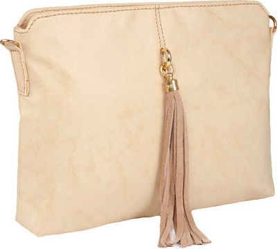VASA Women Casual Beige PU Sling Bag