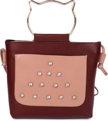 

AYESHAFASHION Girls Evening/Party, Casual Maroon Cotton Sling Bag
