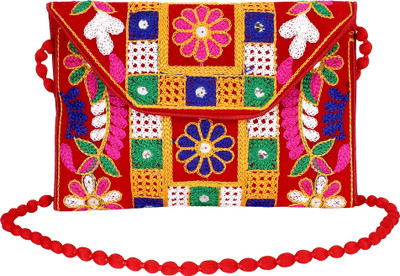 

Favria Women Evening/Party, Casual Multicolor Brocade Sling Bag