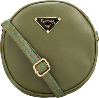 

BumBart Collection Women Casual Green PU Sling Bag