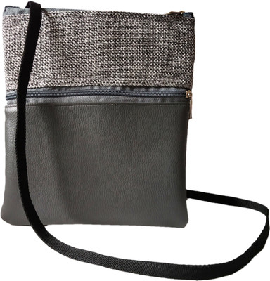 

auk Women Casual Grey Jute Sling Bag
