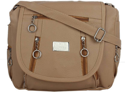 

Camelus Women Evening/Party, Casual Beige PU Sling Bag